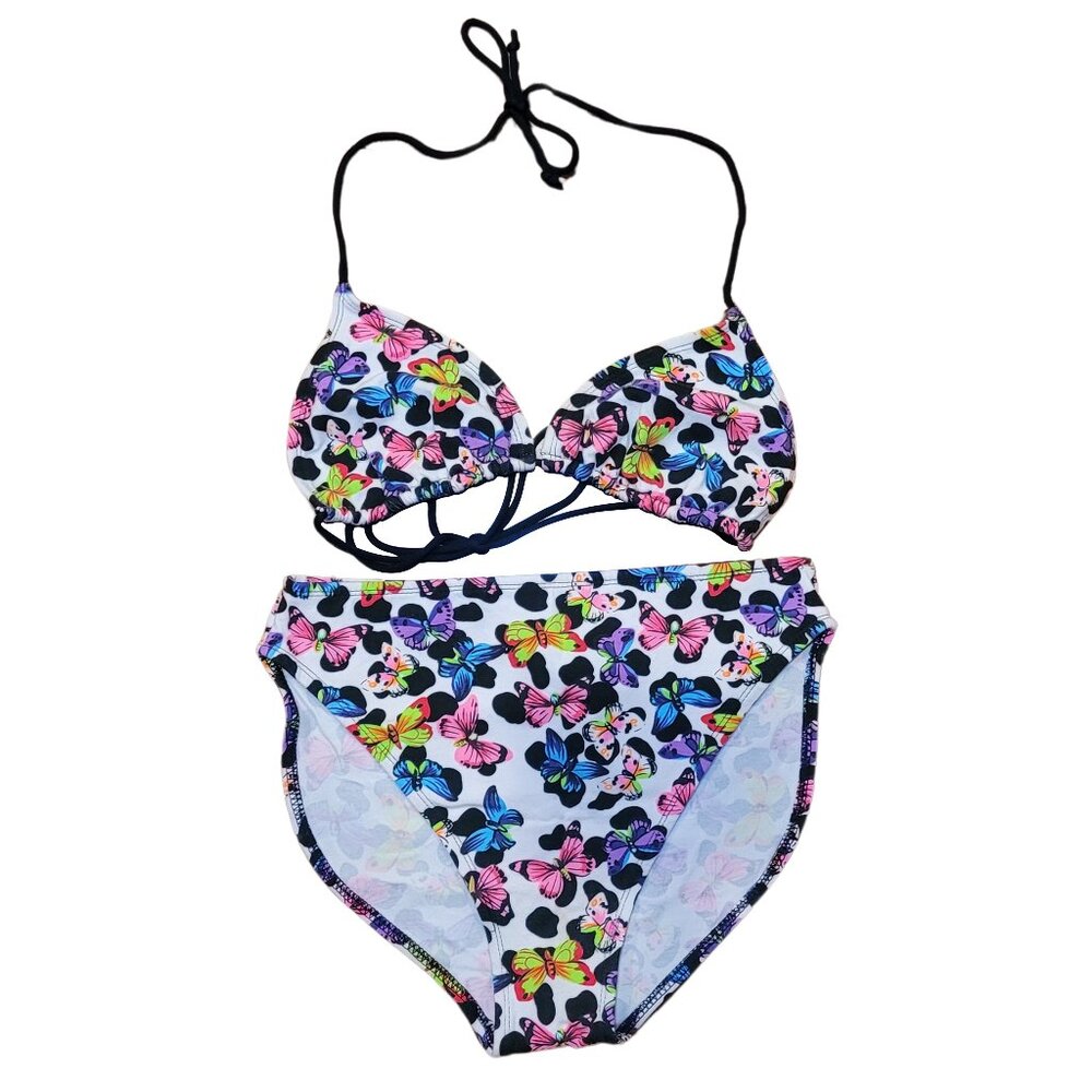 Gitano Vintage Butterfly Print Bikini Size 11/12